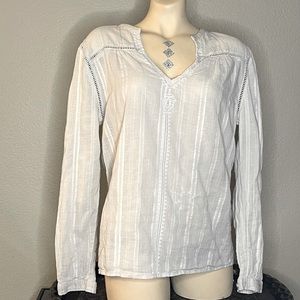 CARVE DESIGNS ORGANIC COTTON LONG SLEEVE BLOUSE